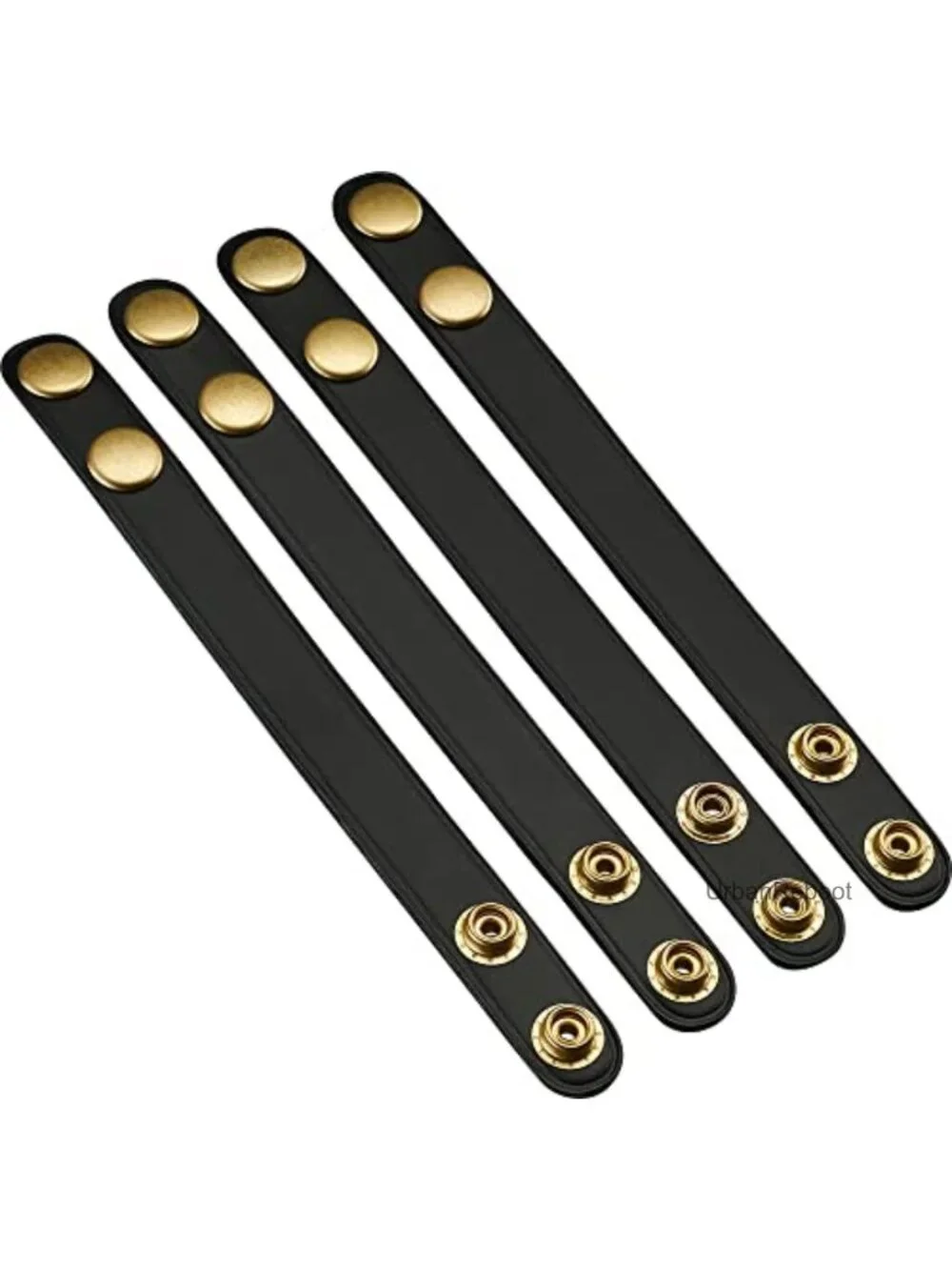 Genuine Leather Duty Belt Keepers 3/4 Inch 4 Pack Brass Snap